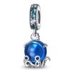 FitNew Original Bracelets 100% 925 Sterling Silver Oecan Blue Sea Turtle Starfish Mermaid Charms Beads DIY Jewelry Making