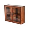 Wooden Desktop Organizers Cabinet with Glass Door for Cosmetics, Stationery, Small Kitchen Items and Decors Use