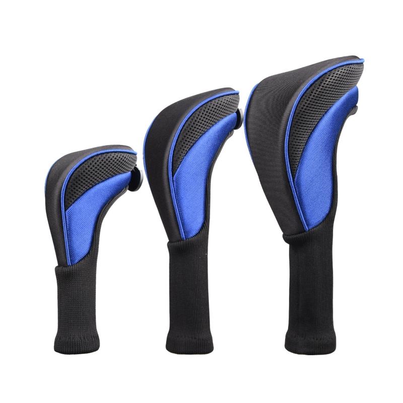 Golfový potah na hlavu pro fairwayová dřeva, driver, hybridy, dlouhý krk, síťovaný potah na golfovou hlavu s vyměnitelným číslem.