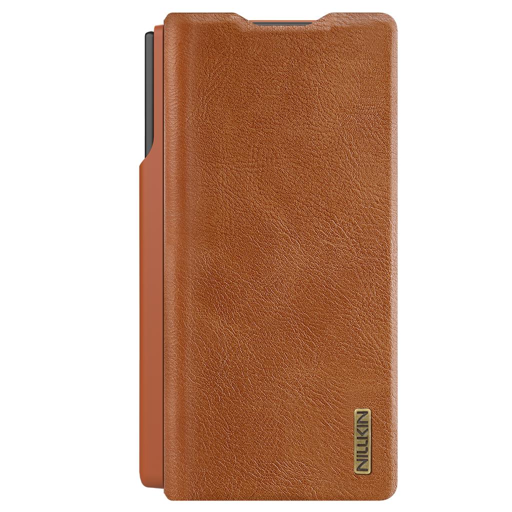 NILLKIN Qin Pro Series for Samsung Galaxy Z Fold7 5G Case with Card Slots Leather Phone Cover with Stylus