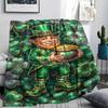 1 Stück St. Patrick's Day Motiv Flanelldecke, Hohe Qualität, Bequem für alle Jahreszeiten, Heimdekoration, Wärme und Komfort, Perfekt für Weihnachtsgeschenke W71