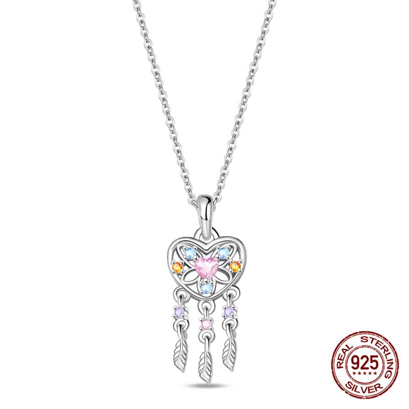 New Original 100% 925 Silver Firefly & Cross Guardian Pendant Women's Necklace Elegant Anniversary Birthday Gift