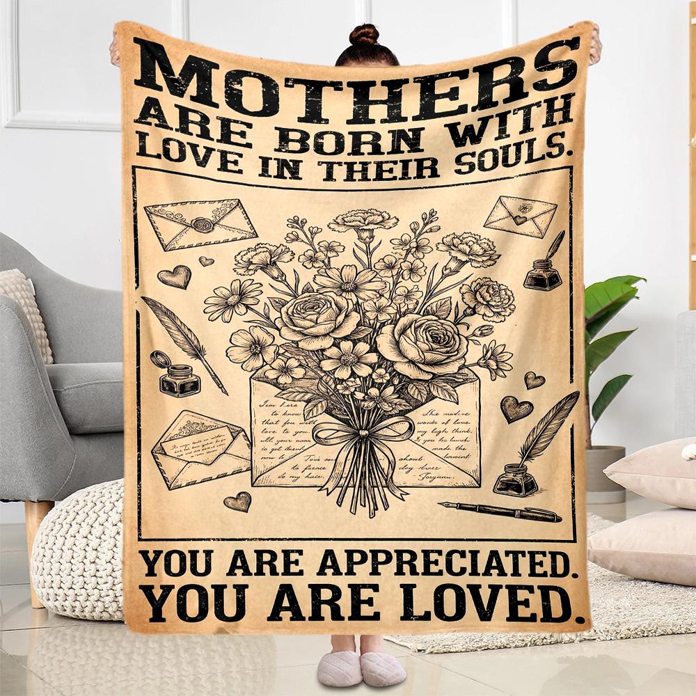 Mother's Love And Sunshine Blanket Suitable for Sofas,travel, Living Rooms Also a Good Gift for Friends and Family Suitable for All Seasons.