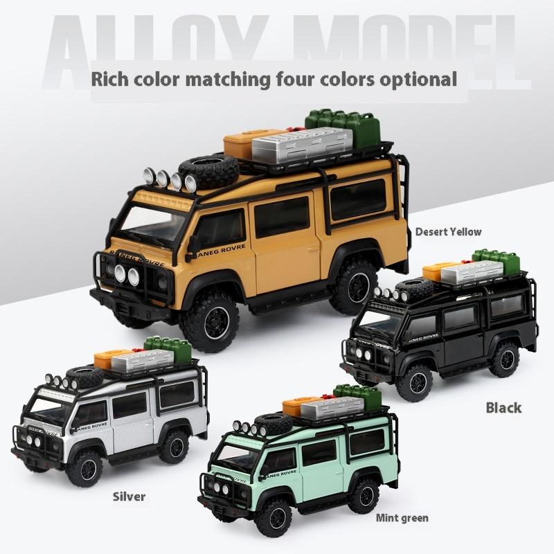 1/32 Scale Land Rover Defender Off Road Van Alloy Diecast Car Model Sound Light Non Remote Control Vehicle Toys Children's Toy Car Boy