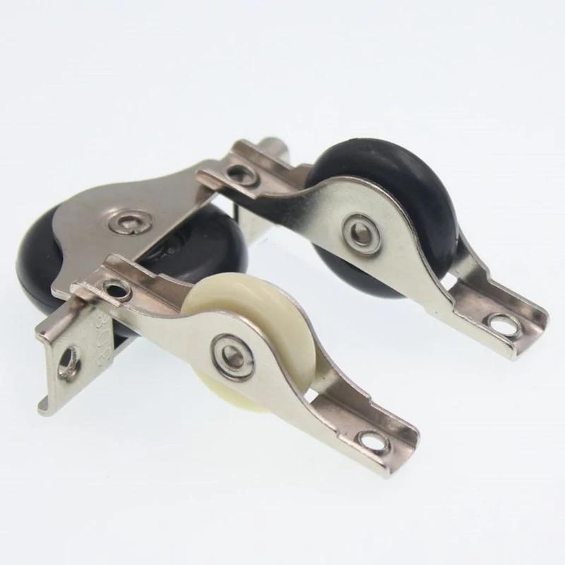 1Pcs Iron Frame+nylon Mute Wheel Sliding Door Cupboard/Window Groove Load-bearing Pulley Bathroom/Cabinet/Wardrobe