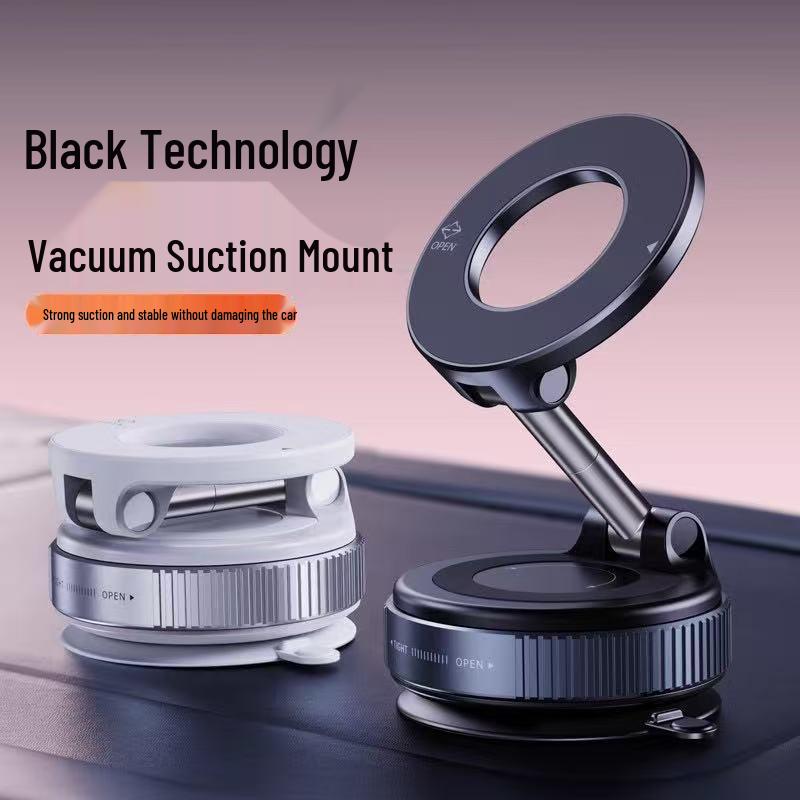 2026 Magnetic Car Phone Holder with Vacuum Suction Cup for Console and Desktop Use