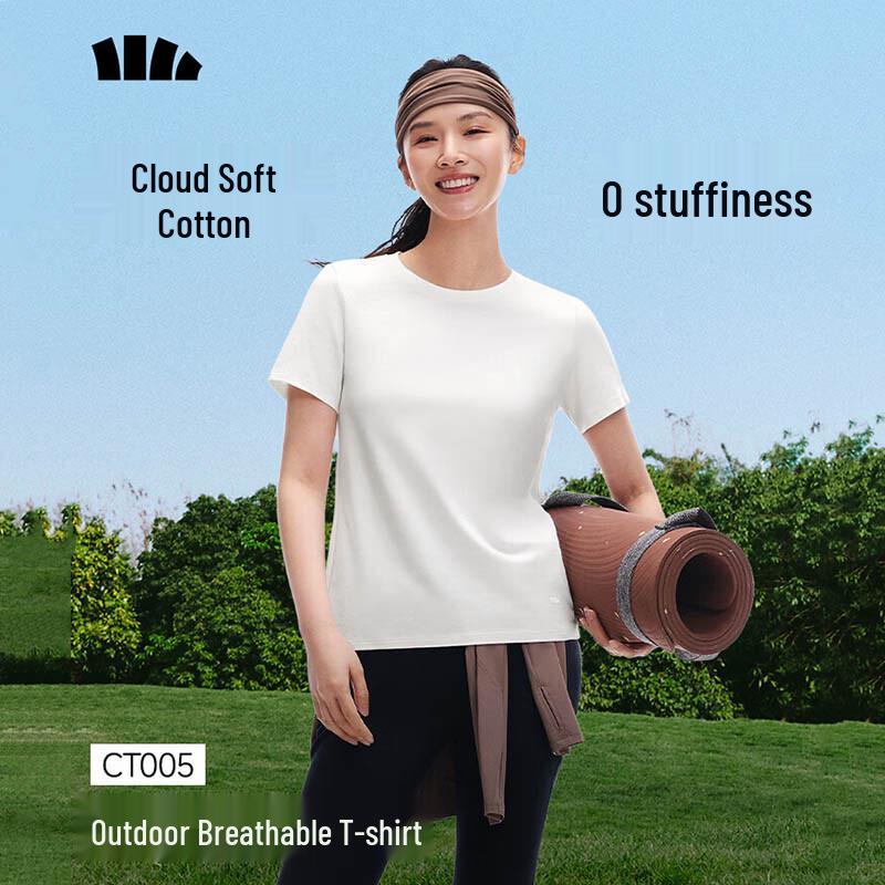 Beneunder Women s Round Neck Lightweight Cotton T-Shirt CT005 XS
