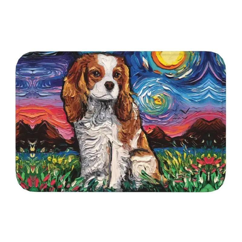Dabbing Cavalier King Charles Spaniel Χορός Dab Πατάκι Εισόδου Εμπρός Αντιολισθητικό Εσωτερικού Χώρου Απορροφητικό Πατάκι Σκύλου Είσοδος Δωματίου Χαλί