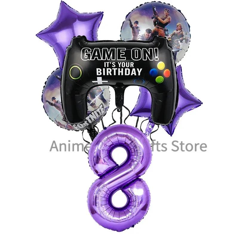 Perfect Fortnite Game Theme Party Decorations for Boys Action Figures Banner Cake Kids Birthday Party Tableware Decoration Backgrounds