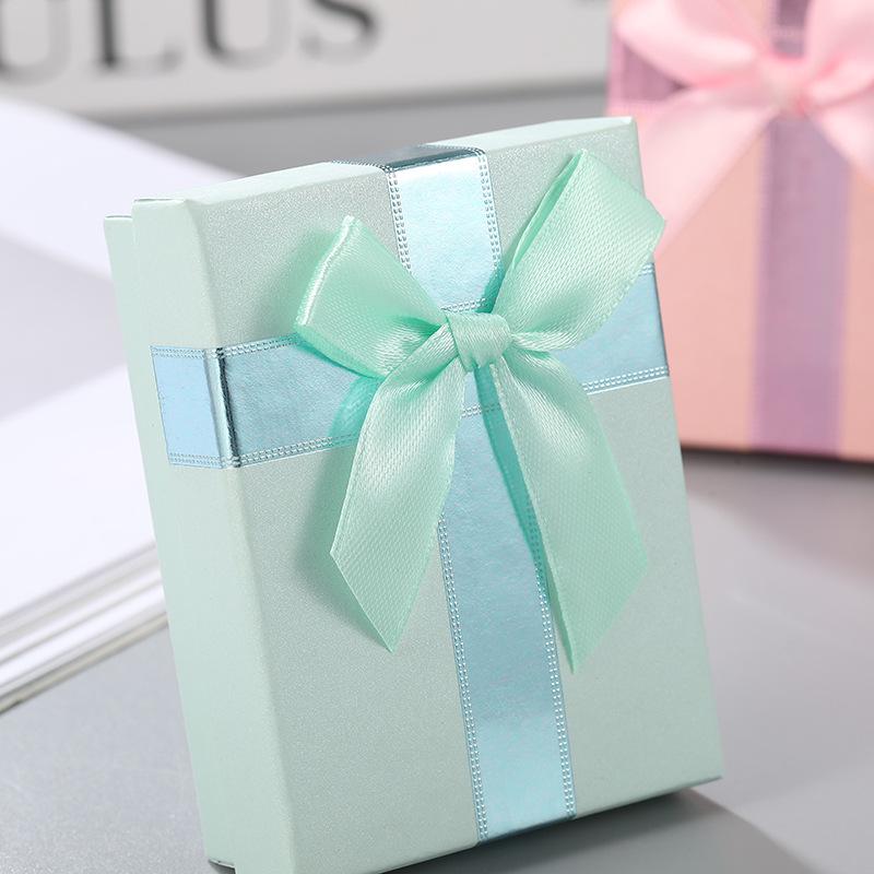Scatola Regalo Piazze Qixi con Coperchio e Nastro a Fiocco per Conservare Gioielli