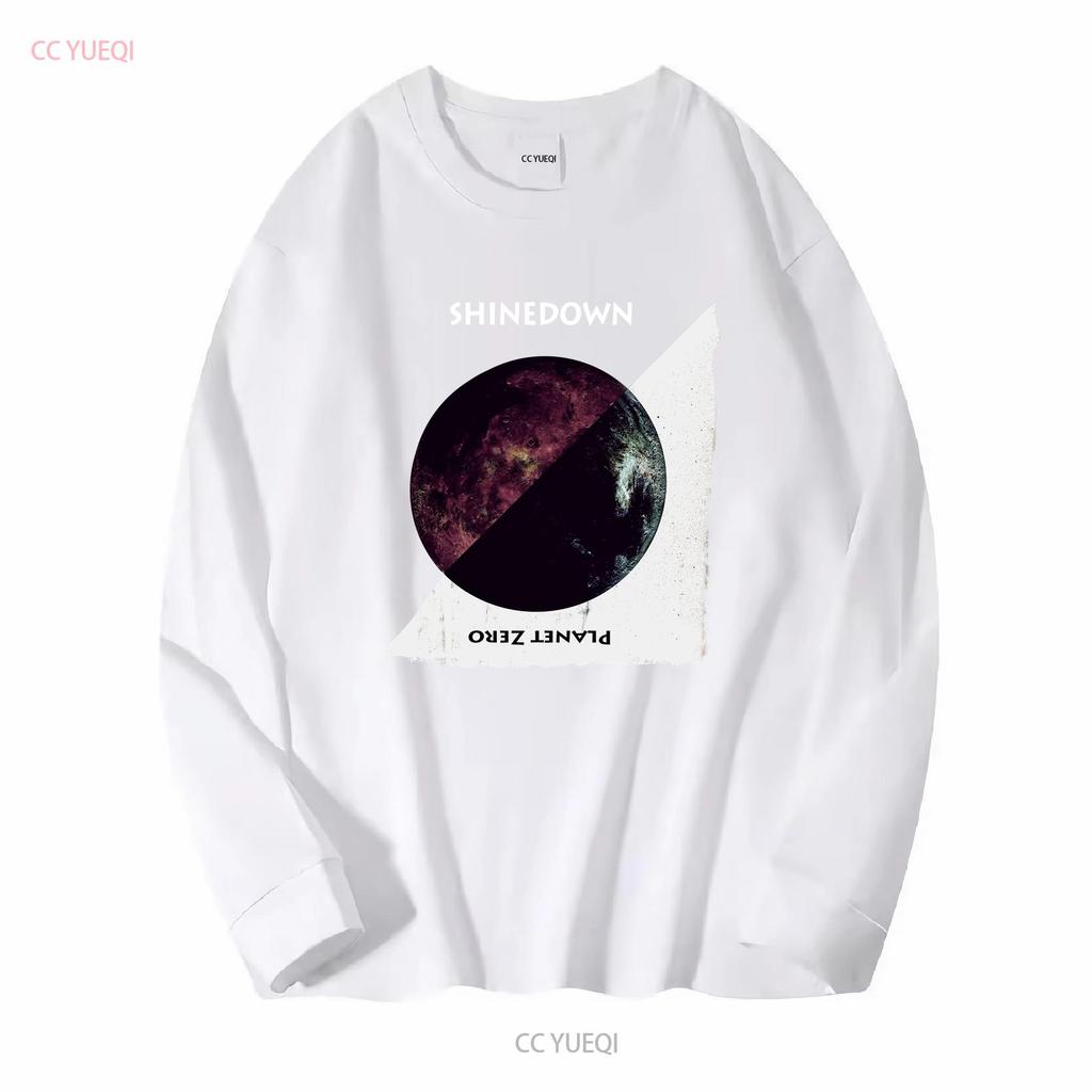 Shinedown Planet Zero T-Shirt Schwarz S 5XL Z8163 Lang- oder Kurzarm Vintage Gewaschen Lässiges Oberteil Für Den Alltag Mann