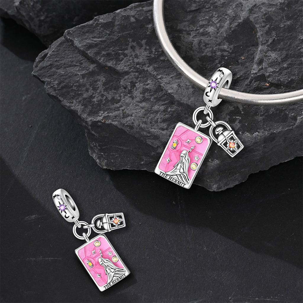 2026 Tarot Magician Position Charm Charm Charm Beads DIY Jewelry Bracelet Accessories 925 Silver
