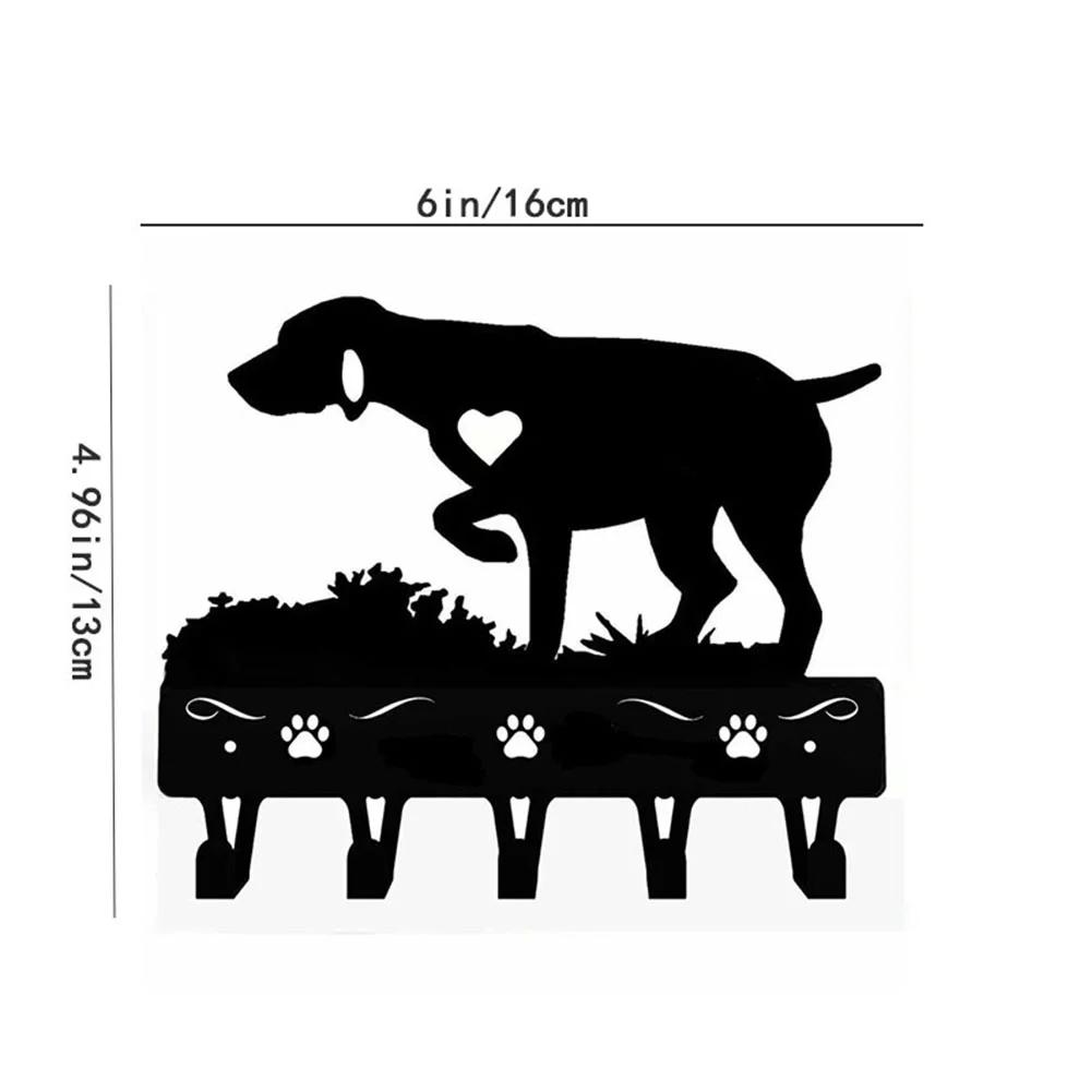 

1 шт. Брелок для ключей с изображением немецкой короткошерстной собаки, держатель для металла, настенное искусство для кухни, ванной комнаты, крючки - декоративное железное ремесло чёрный