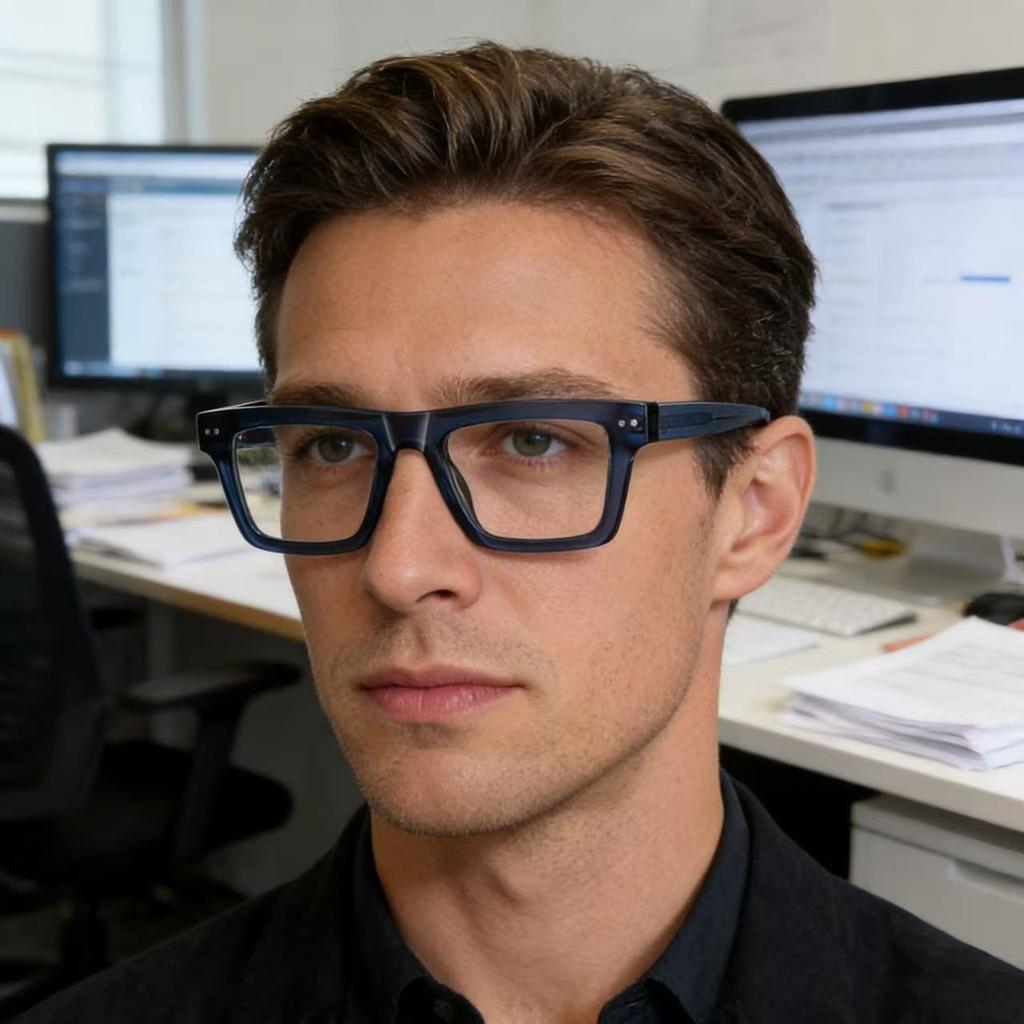 TR90 Quadratisches Brillen Gestell Anti Blaulicht Lesebrille Altersweitsicht Brille Optische Brillen für Mann