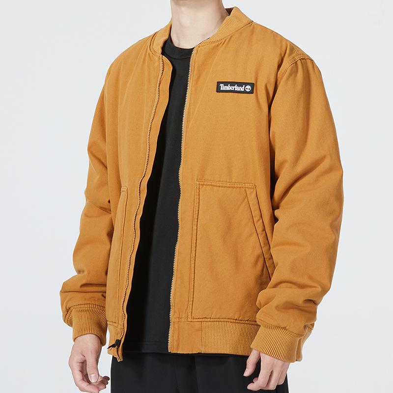 Timberland Casual Flight Collar Zip Jacket Men Jackets Yellow A5VFN-P47