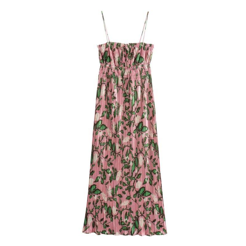 Kaslead New Arrival Women's Clothing Fashion Style Fashion Silm Print Small Pleated Dress 3644158