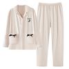 Pajamas Women'S Autumn And Winter Long-Sleeved Island Fleece High-End Fleece Thickened Coral Fleece Spring And Autumn Loungewear