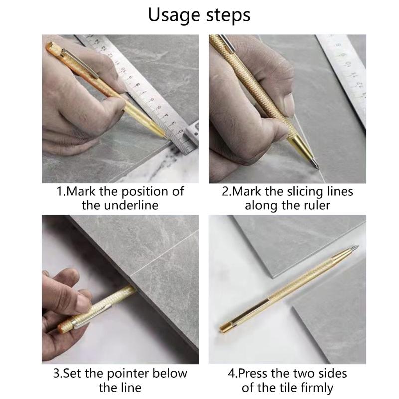 Accuracy Ground Steel Engraving Pens for DIY Glass Tile Cutting and Metal Marking Activities