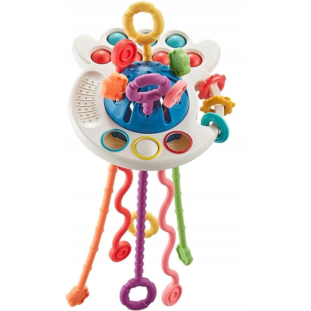 Montessori Sensory Teething Toy for Babies, Multicolor, 12x14x7cm, Teether & Soothing Toy for Kids 18 Months+