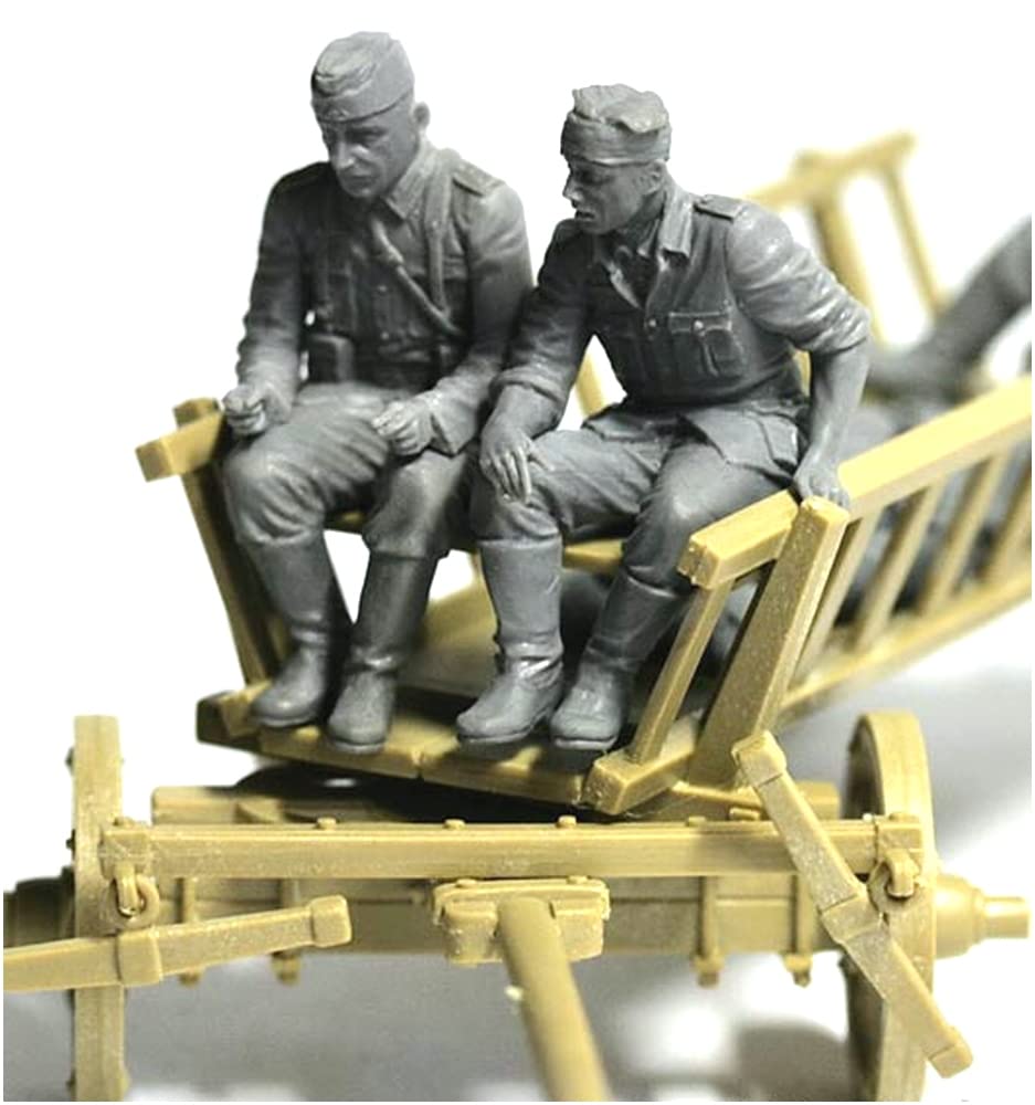 Master Box German 4 Horse Injured Soldier Retreat 4 Plastic Model MB35058 1/35 Infantry, Carriage, Scene,