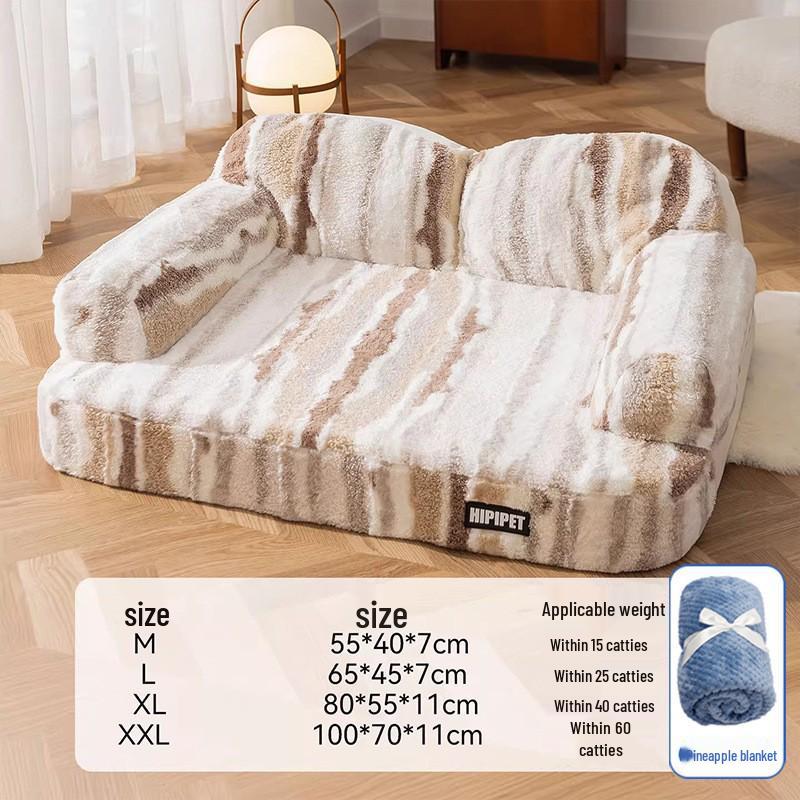 Four Seasons Washable Dog & Cat Bed: Removable, Warm Sofa Cushion for Dogs & Cats of All Sizes