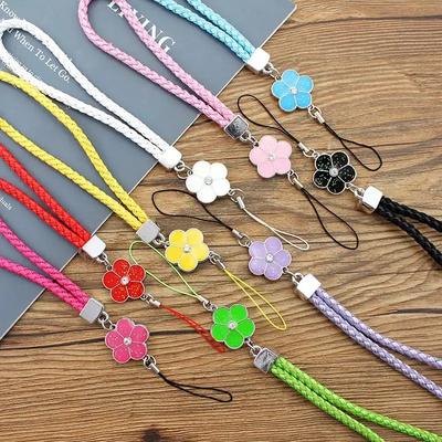 Mehrfarbiger Handystrap - Kurze geflochtene Schnur, Anti-Verlust-Lanyard für Handys/Kameras, Schlüsselanhänger Geschenkzubehör