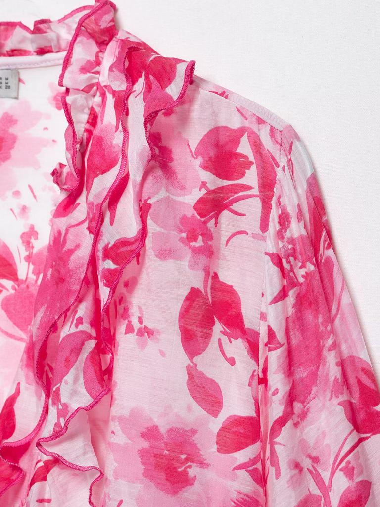 Spring 2025 Women's European & American Layered Print Shirt & Half Skirt Styles