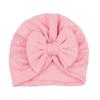 New baby hat baby hat elastic jacquard Indian hat bow windproof children's hat knitted pullover hat