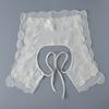 Women's Embroidery Lace Detachable Collar Girls Shoulder Detachable Shirt Lace Up Shawl Wraps Small Cape Fake Collar