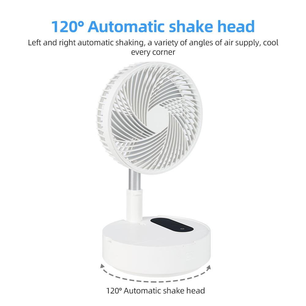 8.3"" Folding Standing Desk Cooling Fan with Remote, Night Light and Touchscreen, Portable Fan