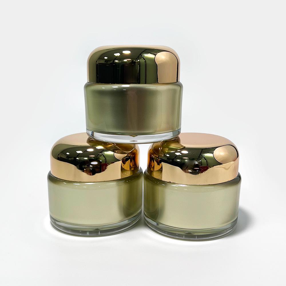 50g Round Lid Cream Bottle & 10g Cylindrical Bottle - Empty Acrylic Travel Bottles for Face Cream, Luxury Masks & Nail Polish.