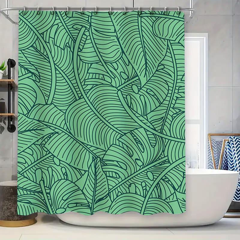 

Animal Print Shower Curtain Decor French Bulldog Tea Party Bath Mat Set For Bathroom Accessories Blue Vintage Pet Pattern Wall C W60H190(CM)-1 Pcs