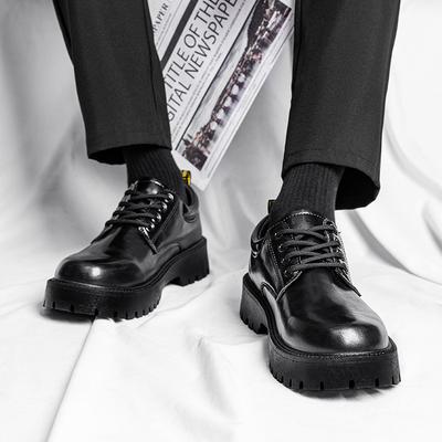 Waiter Wears Formal Leather Shoes, Young People's Casual Single Shoes, Breathable Black Interpretation Shoes