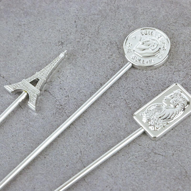 

Belle Cafe Muddler Round Pink Drink Coffee Long Stick