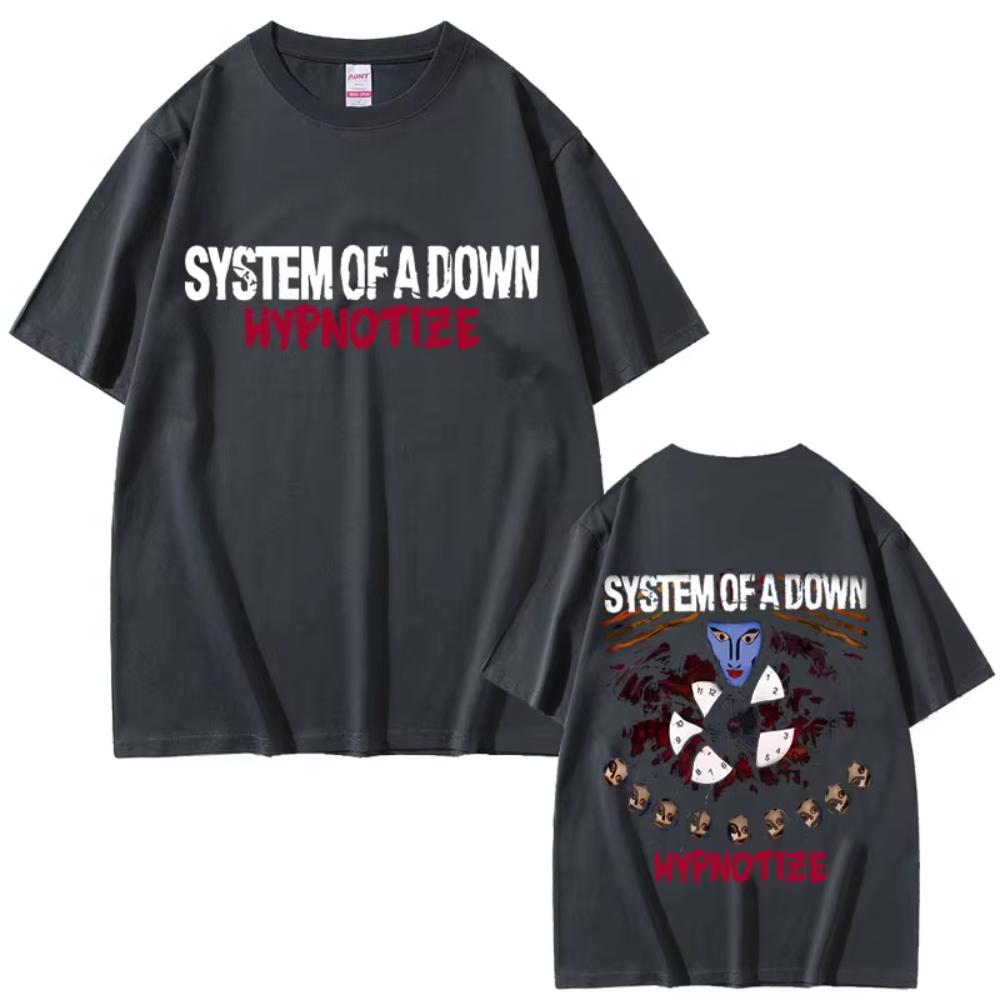 System of A Down Hypnotize Graphic T Shirt Men Women Alternative Metal Music Trend T-shirts Men's 90s Vintage Rock Band T-shirts