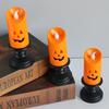 LED Halloween Pumpkin Candle Lamp - Creative Ornament and Night Light for Festive Decoration
