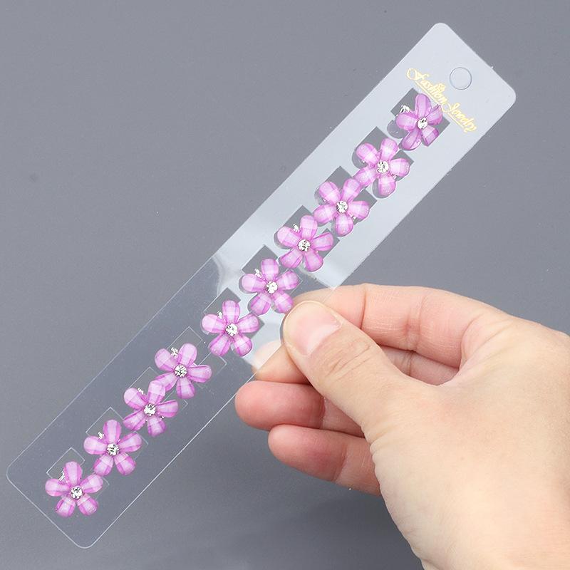 Children's Braided Small Flower Crystal Hairpin Hair Clip Hairpin Style Mini Hairpin for Bridesmaid Accessories