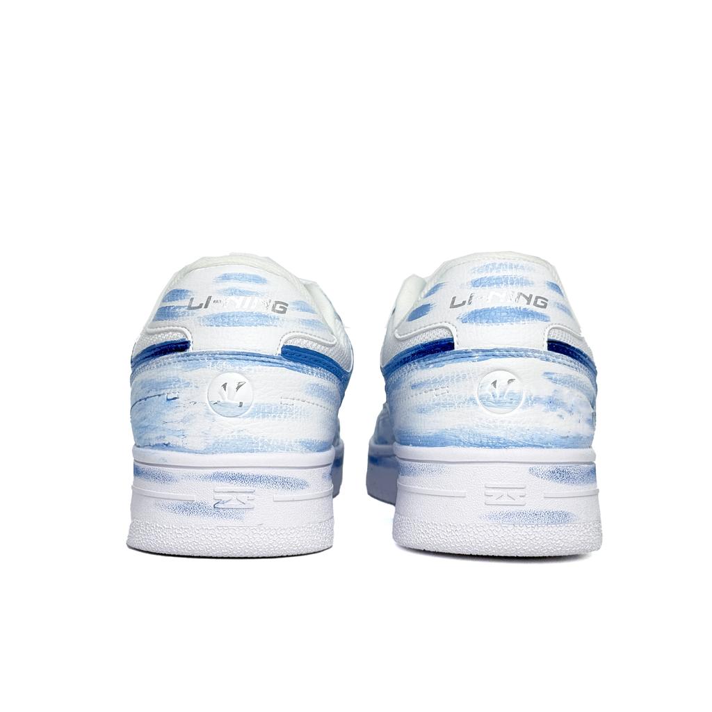 Li Ning Tianji Blue Tone Low Top Skateboard Shoes Unisex Blue White New AGCU095-5( X)