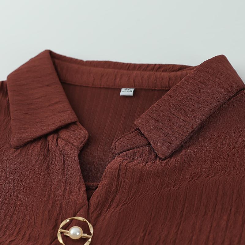 Plus Size 3XL-8XL Oversize Elegant Blouses for Women Tops Loose Long Sleeve Shirt Vintage Clothes