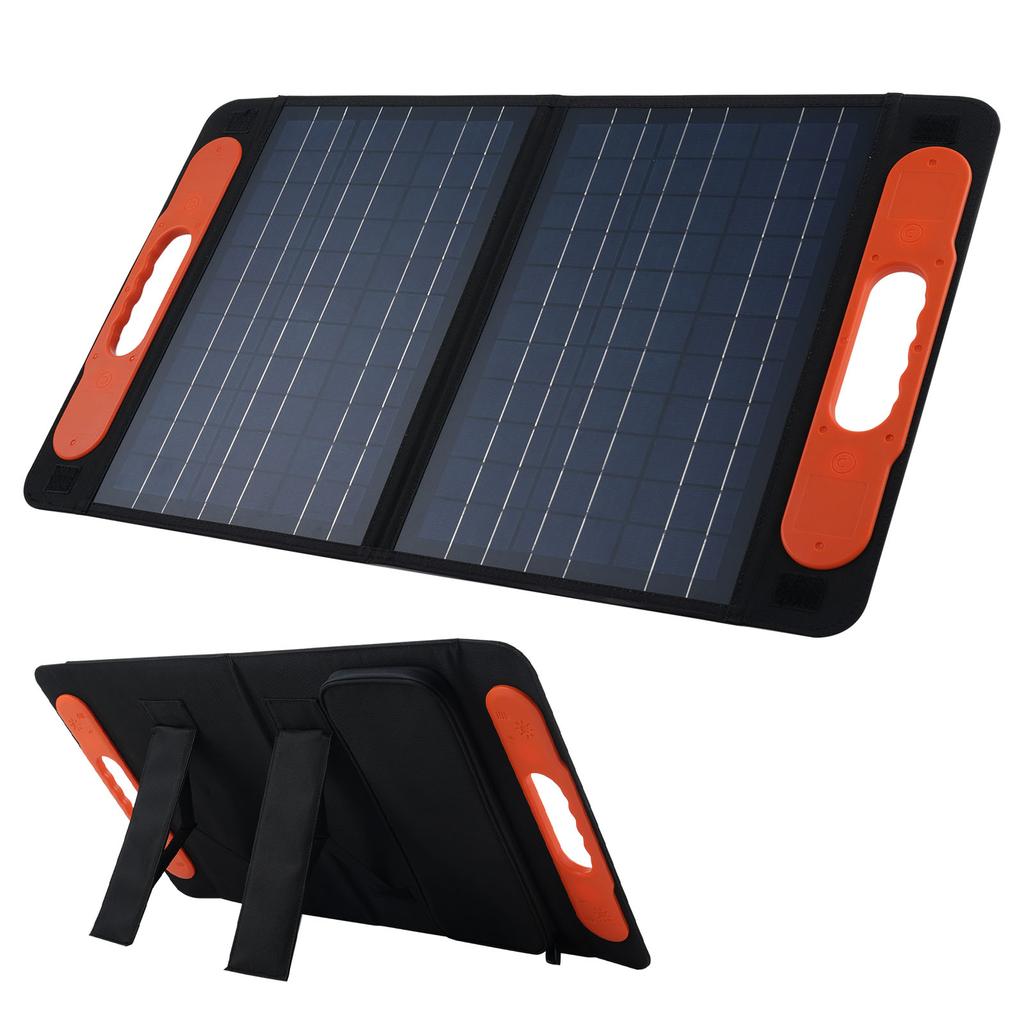 60W Polycrystalline Solar Panel Charging Panel with Handle Solar Charger IP65 Waterproof for Home