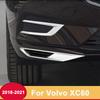For Volvo XC60 2018    Car Body Detector ABS Chrome Trim Car Front Fog Light Cover Lamp Frame Sticker Accessories
