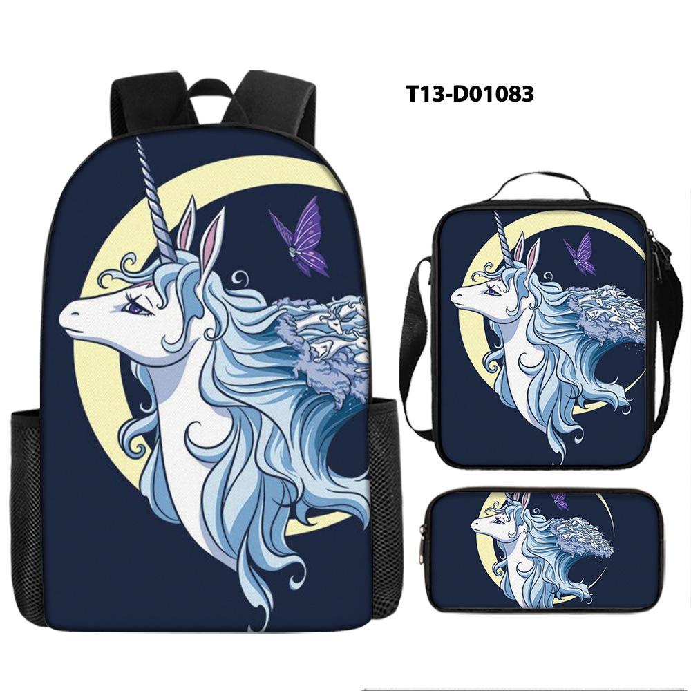 

Backpack Unicorn Unicorn Animal Student School Bag, Digital Color Printing Animation Cartoon Backpack 17inch backpack