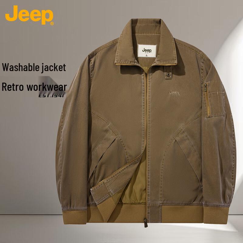 Jeep Washed Vintage Unisex Casual Jacket