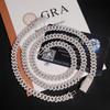 8mm S925 Silver Moissanite Cuban Link Necklace & Bracelet