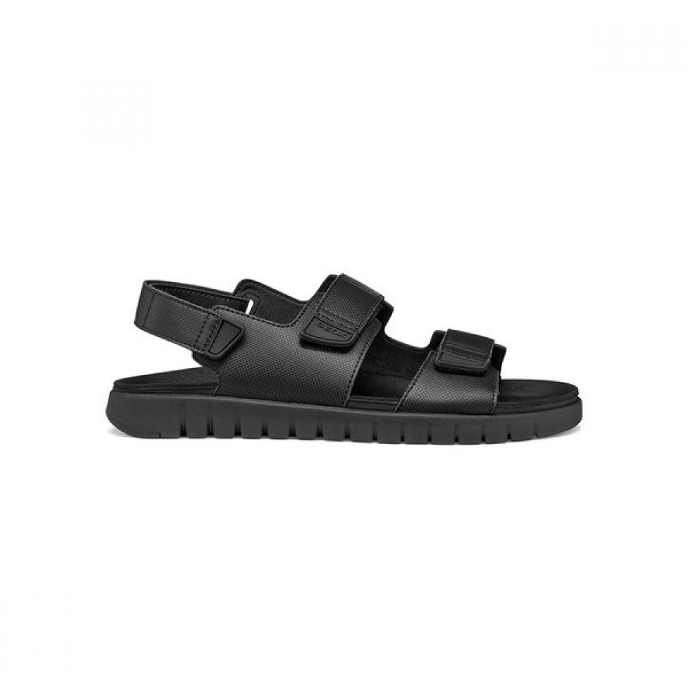Geox Men S Comfort Velcro Sandal flexStride S Black 9gx2ja6S1d 39(245)