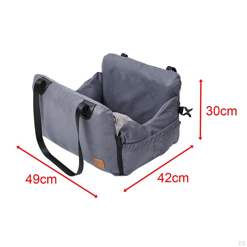 Dog Pet Transport Bed with Storage Bag Durable Soft Removable Padding Booster Seat Puppy Kennel