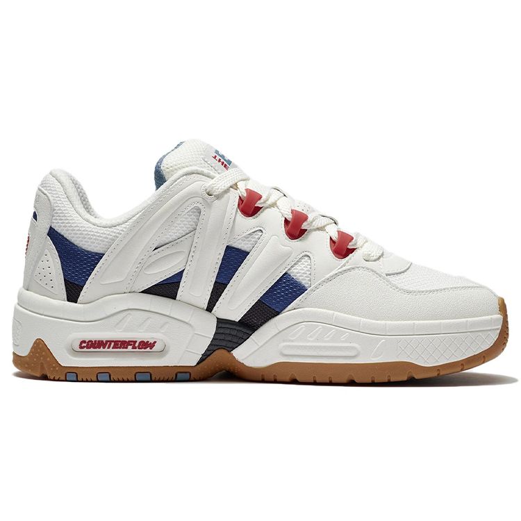 Li Ning CF Yu 2.0 Thick Sole Height Increasing Cushioning Rebound Versatile Bread Shoes Low Top Sports Casual Shoes Men Sneaker Cloud-White AGCS069-3