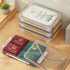 Transparent Desktop Paper Storage Box Dust Proof Card Holder Case File Document Organizer  Contract