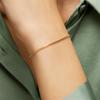 E-Manco 18K Vergoldetes Titanstahl Boxkettenarmband für Damen - Minimalistischer Europäischer und Amerikanischer Schmuck