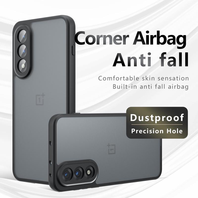 For OnePlus Ace 5 Ultra Nord 5 Case Shockproof Frosted Skin Feel Matte PC+TPU Anti-fingerprint Transparent Cover